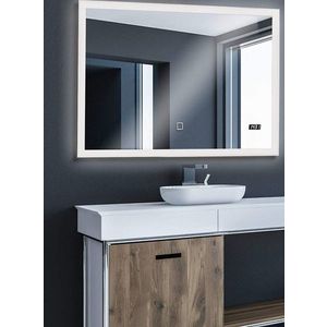 Aquamarin Koupelnové zrcadlo s LED osvětlením, 100 x 80 cm 77490 obraz