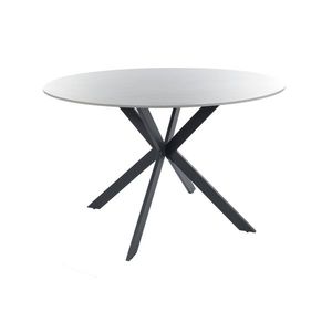 Jídelní stůl TOLAO šedý mramor/černá obraz