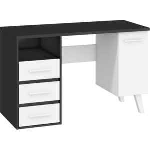 ArtCross PC stůl NORDIS-01 | 1D3S Barva: Černá/bílá obraz