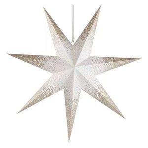 EMOS Vánoční papírová hvězda bílo-zlatá závěsná 60cm DCAZ07 obraz