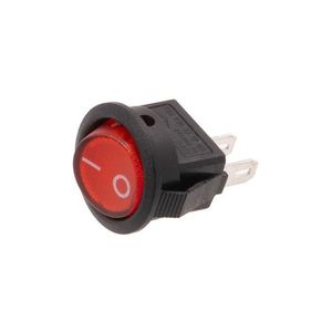 T-LED Vypínač kolébkový 250V/2A, červený 113112 obraz