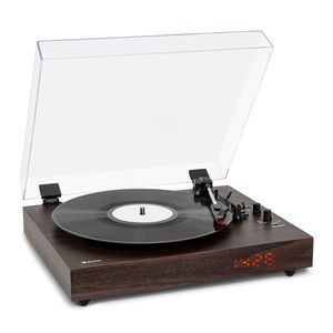 Auna auna TT-Classic Chrono, gramofon, kryt proti prachu, Bluetooth, včetně reproduktorů, 33/45/78 otáček/minutu obraz