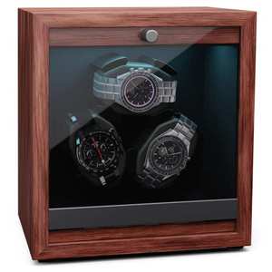 Klarstein Brienz 3, natahovač hodinek, 3 hodinky, 4 režimy, dřevěný vzhled, modré vnitřní osvětlení obraz