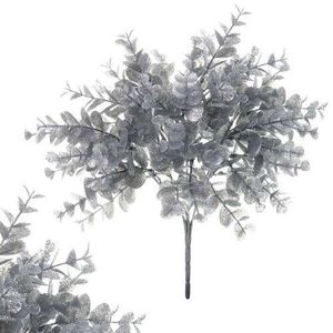Eukalyptus, květina umělá plastová, barva stříbrná ojíněná obraz