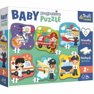 Trefl Baby puzzle Povolání a vozidla, 6v1 (2-6 dílků) obraz