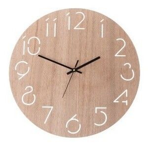 Nástěnné hodiny Light wood, pr. 40, 6 cm, dřevo obraz