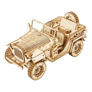 RoboTime 3D dřevěné puzzle Vojenský džíp obraz
