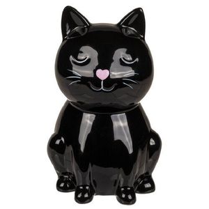 Pokladnička Kočka, černá obraz