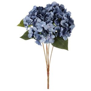 Pugét hortenzií modrá, 5 květů, 20 x 43 cm obraz