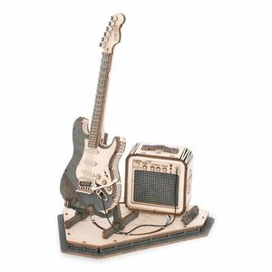 RoboTime 3D dřevěné puzzle Elektrická kytara obraz