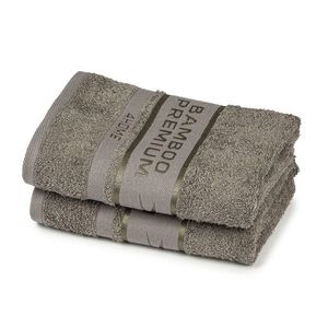 4Home Bamboo Premium ručník šedá, 50 x 100 cm, sada 2 ks obraz