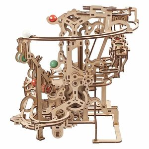 Ugears 3D dřevěné mechanické puzzle Kuličková dráha řetězová obraz