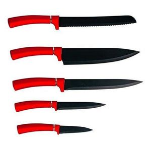 Kitchisimo Sada nožů s nepřilnavým povrchem, 5 ks, červená obraz