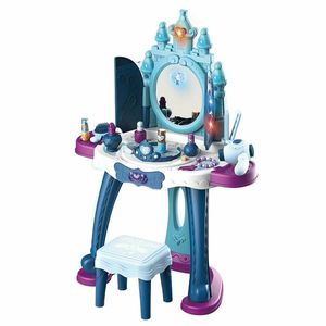 Baby Mix Dětský toaletní stolek s židličkou Ledový svět modrá, 47 x 13 x 57 cm obraz
