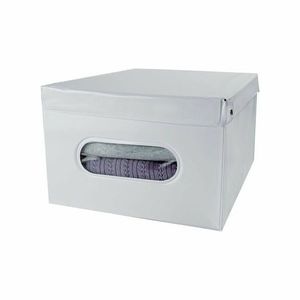 Compactor Skládací úložná krabice s víkem SMART, bílá obraz