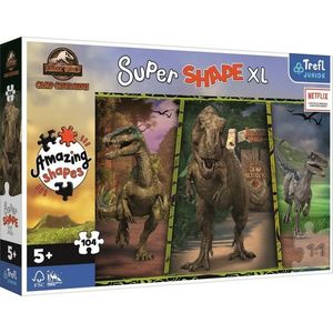 Trefl Puzzle 104 XL Super Shape Barevní dinosauři/Jurassic World 60x40cm v krabici 40x27x6cm obraz