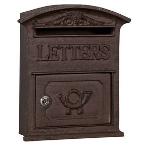 Hnědá poštovní schránka Letters - 27*9*31 cm 6Y1267 obraz