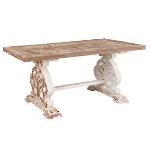 Dřevěný jídelní stůl Franciese s patinou - 180*90*82 cm 5H0357 obraz