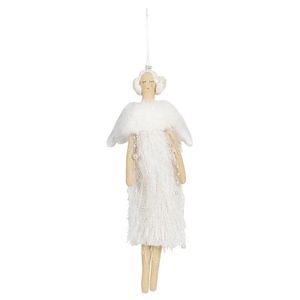 Závěsný anděl v šatech s třásněmi Helewise - 13*31 cm TW0530 obraz