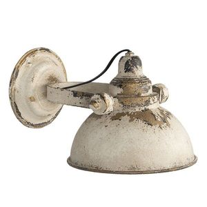 Krémová vintage nástěnná lampa s patinou Filly - 30*21*18 cm 6LMP676 obraz