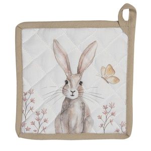 Podložka pod hrnec s motivem králíků Rustic Easter Bunny - 20*20 cm REB45 obraz