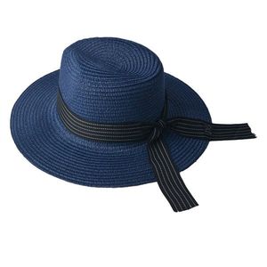 Modrý klobouk s bílo černou stuhou - 35*34 cm JZHA0053BL obraz