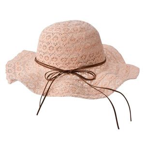 Růžový sluneční dětský klobouk v háčkovaném stylu - 52 cm MLLLHA0001P obraz
