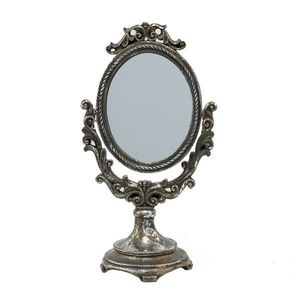 Stříbrno-šedé antik dekorativní stolní zrcadlo Édith - 16*11*29 cm 62S243 obraz