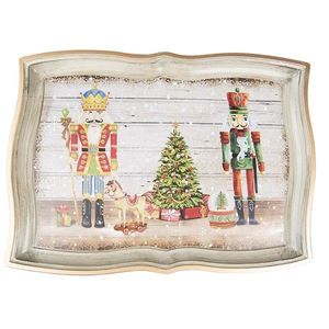 Plastový vánoční dekorační podnos s Louskáčky - 43*32*2 cm 65110 obraz