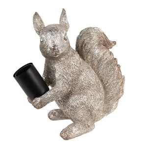 Stříbrná stolní lampa veverka Squirrel - 24*12*25 cm E27/max 1*60W 6LMP770 obraz