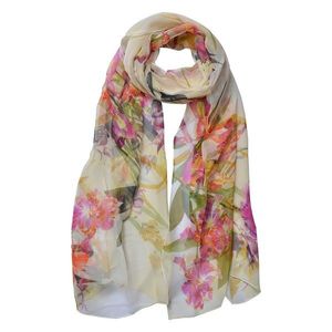 Dámský šátek s barevnými květy - 50*160 cm JZSC0720W obraz