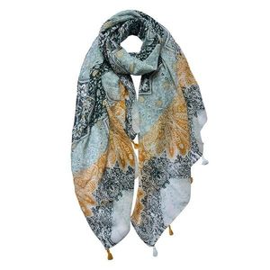 Barevný dámský šátek se vzorem - 90x180 cm JZSC0728 obraz