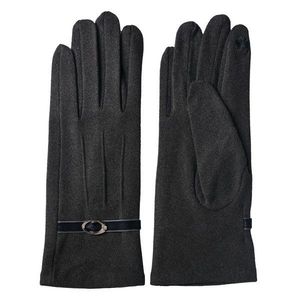 Šedé dámské zimní rukavice - 8*22 cm JZGL0055 obraz