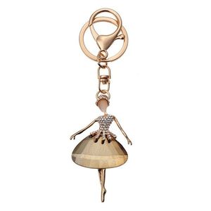 Zlatý přívěsek na klíče/ kabelku baletka s kamínky JZKC0113 obraz