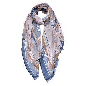 Modrý dámský šátek se vzorem - 70x180 cm JZSC0705 obraz