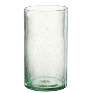 Zelená sklenička na vodu s bublinkami Long Drink Lisboa green - Ø8*13cm / 500ml 21699 obraz