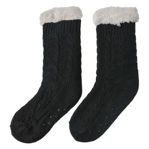 Šedé teplé pletené ponožky - one size JZSK0022G obraz
