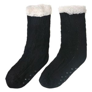 Černé teplé pletené ponožky - one size JZSK0022Z obraz