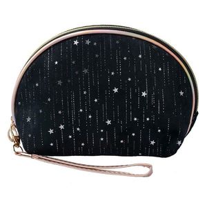 Černá dámská toaletní taška s hvězdičkami Stars - 22*8*14 cm JZTB0063Z obraz