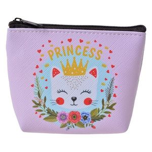 Růžová peněženka / taštička s kočičkou Princess - 10*8cm JZWA0150 obraz