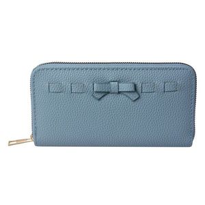 Modrá peněženka s mašličkou - 19*10 cm JZWA0165G obraz