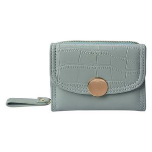 Multifunkční malá šedě modrá peněženka - 11*9 cm JZWA0166BL obraz