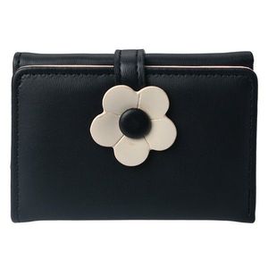 Černá peněženka s béžovou kytičkou - 10*8 cm JZWA0167Z obraz