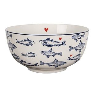Porcelánová miska s rybkami Sun Sea And Fish - Ø 14*7cm/ 500ml SSFBO obraz