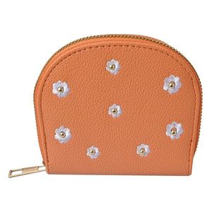 Malá oranžová peněženka s kytičkami - 12*9 cm JZWA0177CH obraz