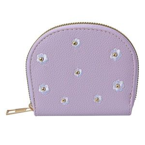 Malá světle fialová peněženka s kytičkami - 12*9 cm JZWA0177P obraz