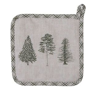 Béžová bavlněná chňapka - podložka se stromky Natural Pine Trees - 20*20 cm NPT45 obraz