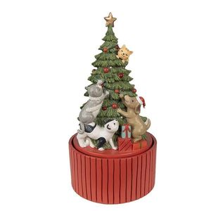 Musicbox vánoční stromeček s Led světýlky - Ø 14*27 cm 6PR3918 obraz