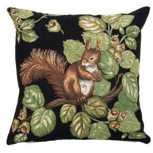 Gobelínový polštář s veverkou a žaludy Gobelin Squirrel Acorn - 45*45*16cm EVKSEE obraz