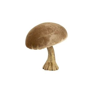 Sametová dekorace béžová houba Mushroom - 10*10*10cm DCFCB obraz